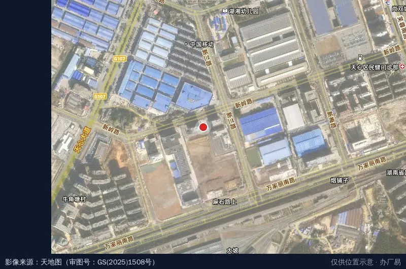 长沙天心软件产业园卫星位置示意图