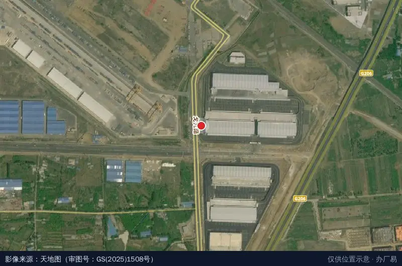 临沂济铁物流园卫星位置示意图