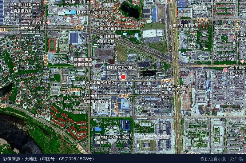 赣州经济技术开发区卫星位置示意图