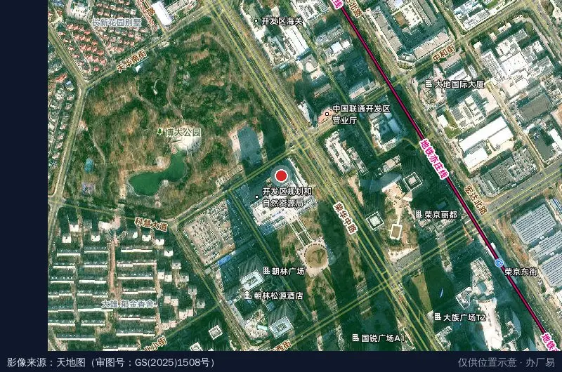 北京经济技术开发区卫星位置示意图