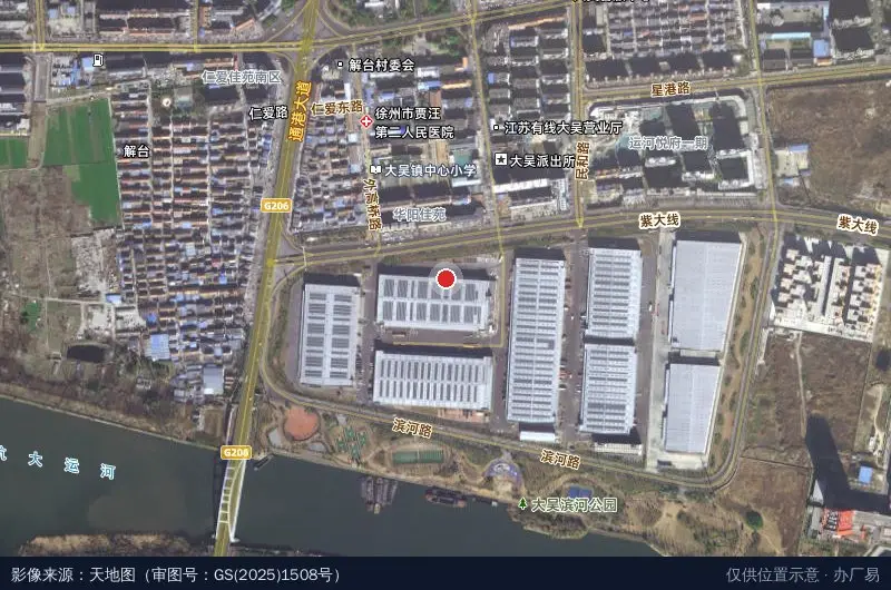 徐州双楼物流园区卫星位置示意图