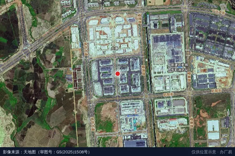南昌轨道交通产业园卫星位置示意图
