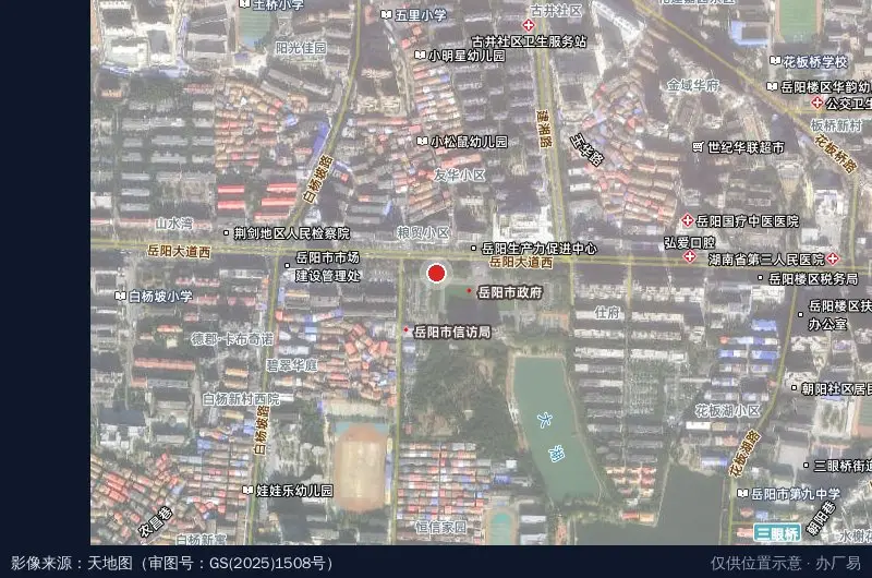 岳阳市电子信息科技产业园卫星位置示意图