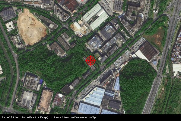 科学城建研生态环境产业园卫星位置示意图