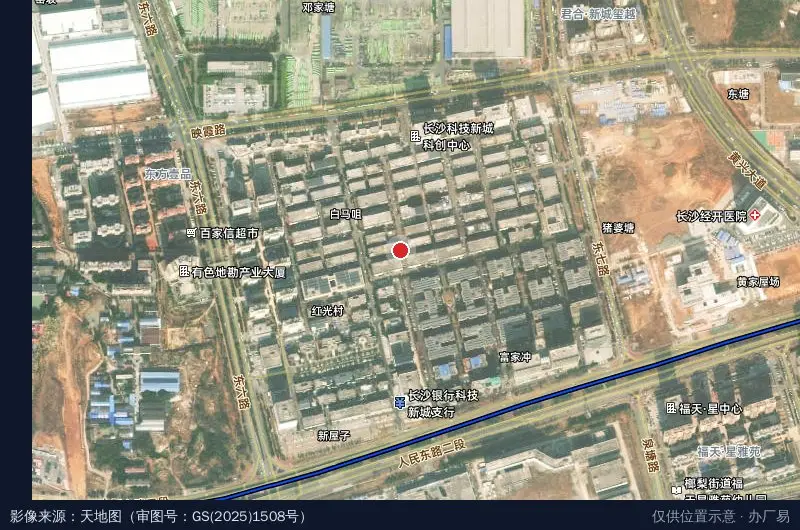 长沙科技新城项目卫星位置示意图