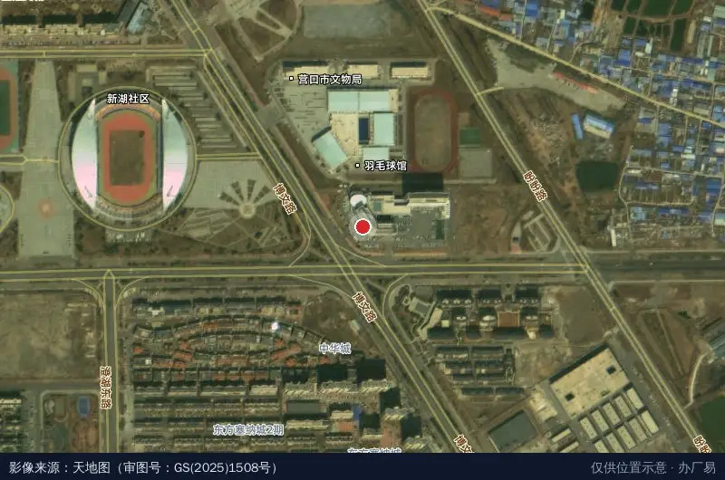 辽宁(营口)沿海产业基地卫星位置示意图