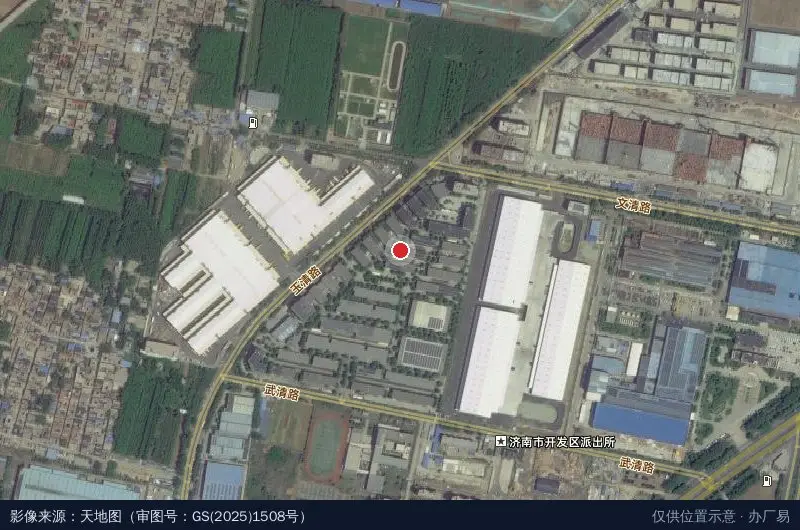 济南长清联东国际企业港卫星位置示意图