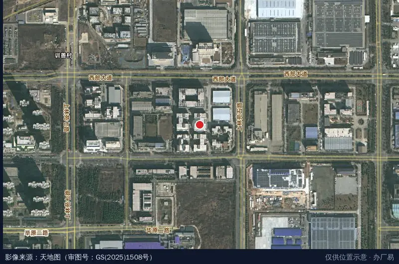 西安高新技术开发区区—丰泽科技园卫星位置示意图