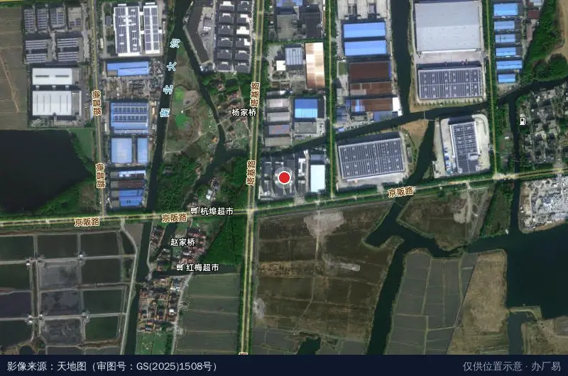 裘贝产业园卫星位置示意图