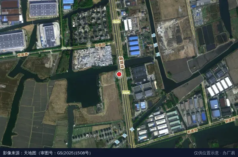 京阪工业园卫星位置示意图