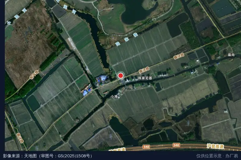 苏州市现代农业园区卫星位置示意图