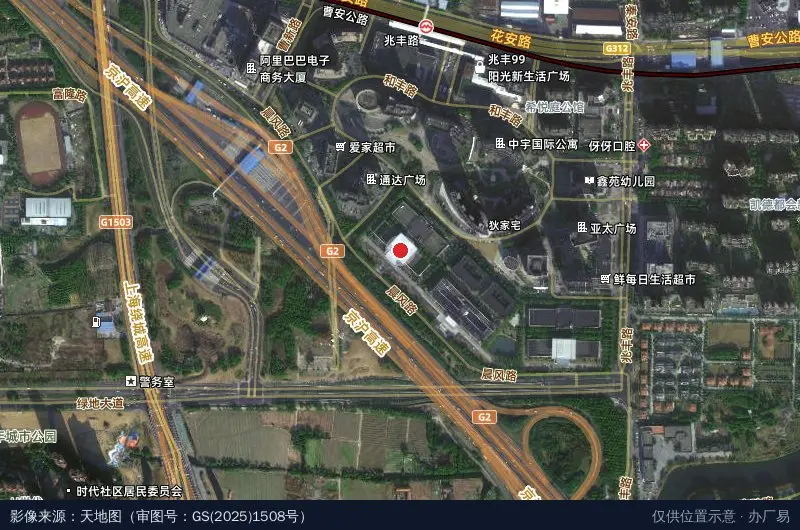 晨风时尚创意产业园卫星位置示意图