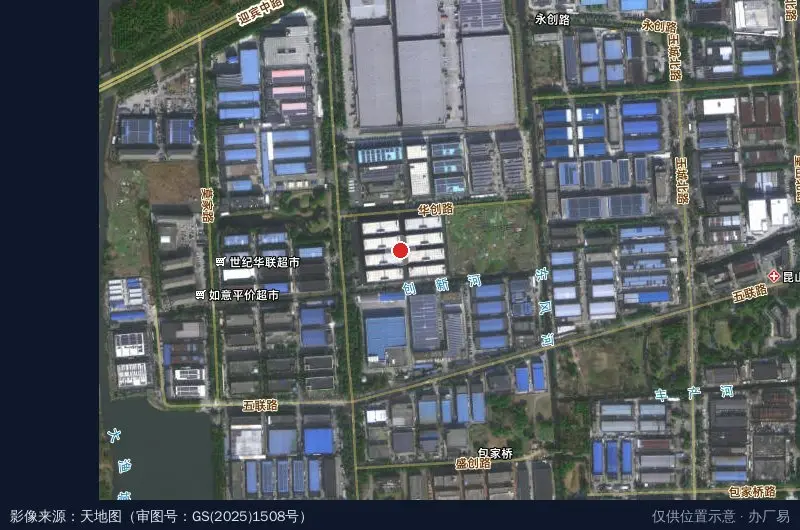 昆山美邦科技产业园卫星位置示意图