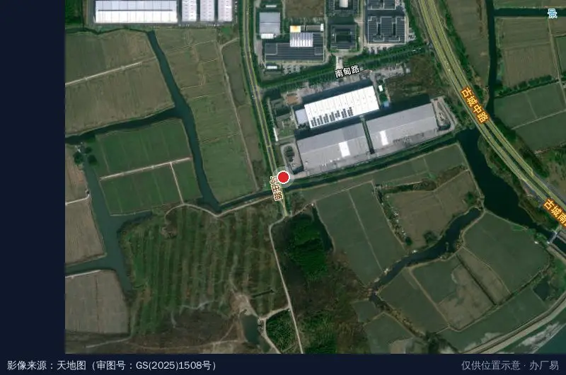 台达物流EC电商仓配中心卫星位置示意图
