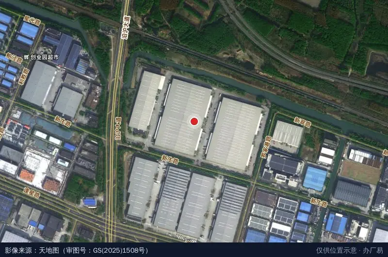 富莱德昆山物流园卫星位置示意图