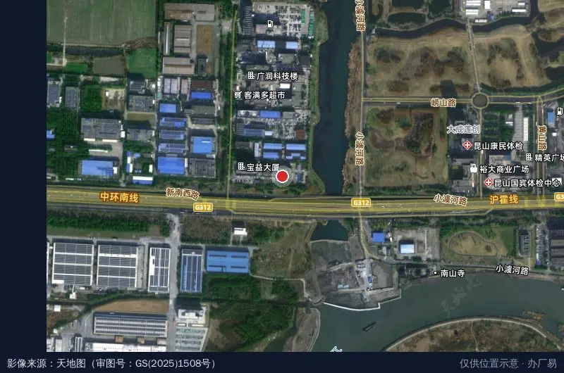 昆山连接器产业园卫星位置示意图