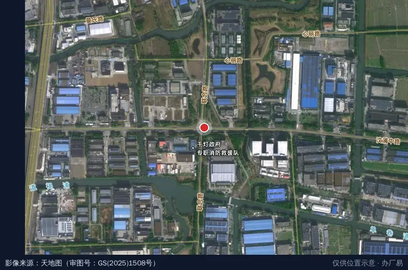 昆山精细材料产业园卫星位置示意图