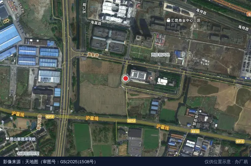 花桥經濟开发区安全生產監督卫星位置示意图