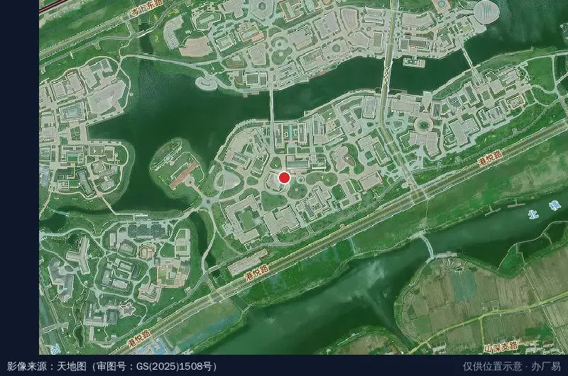 华为练秋湖研发中心-D区卫星位置示意图