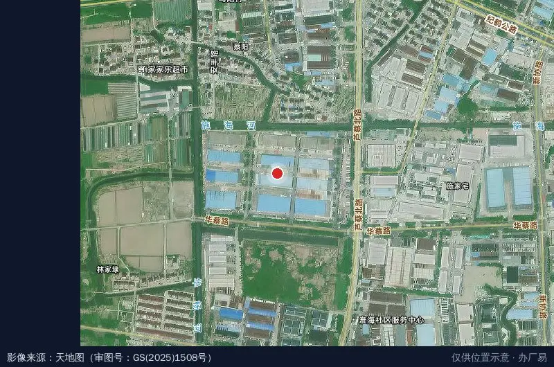 九陌创新工业集聚园卫星位置示意图