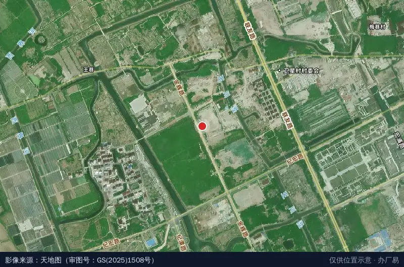 闵行工业园卫星位置示意图