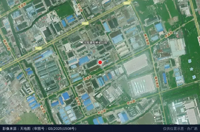 上海织名实业有限公司工业园区卫星位置示意图