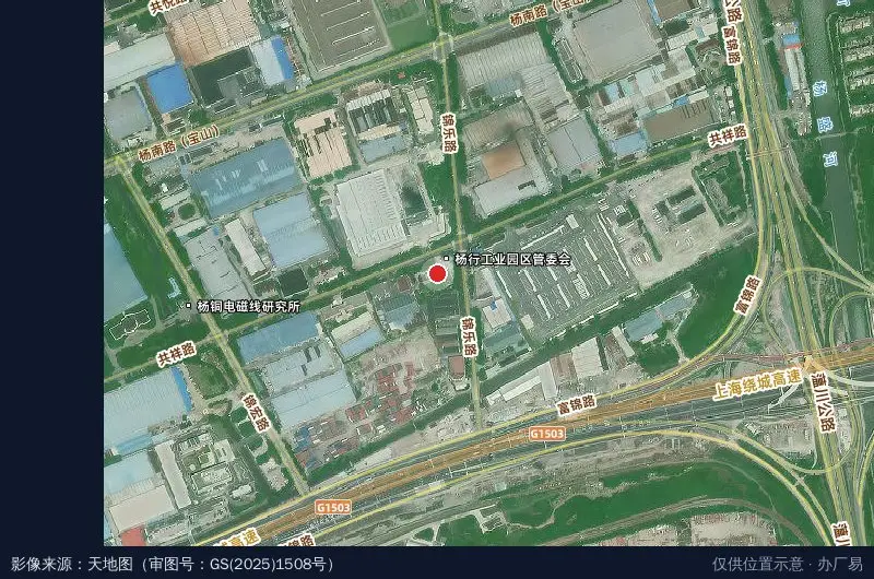 杨行工业园区卫星位置示意图
