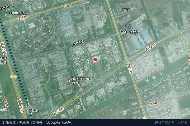 临港浦江智慧广场卫星位置示意图
