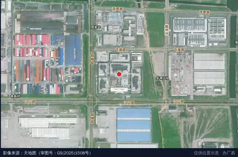 中微临港产业化基地1期卫星位置示意图
