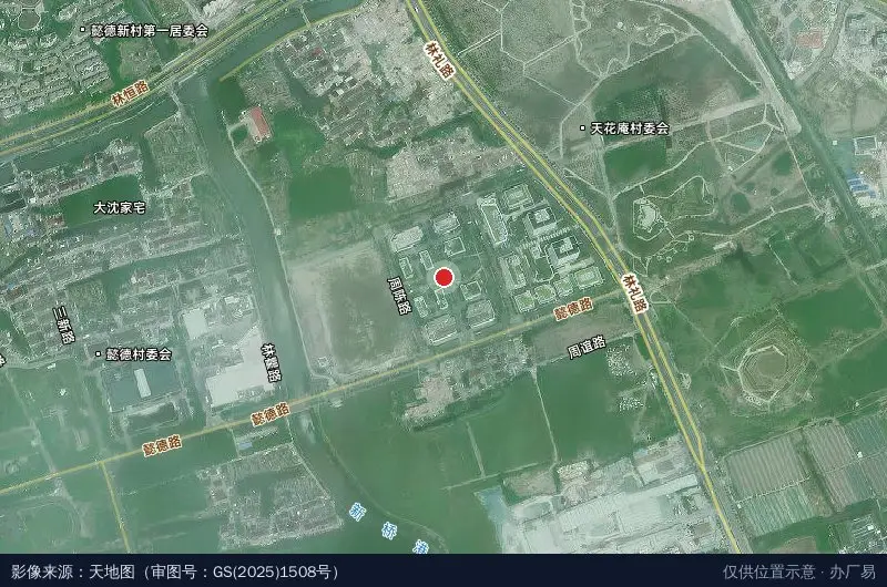 上海浦东软件园三林园卫星位置示意图