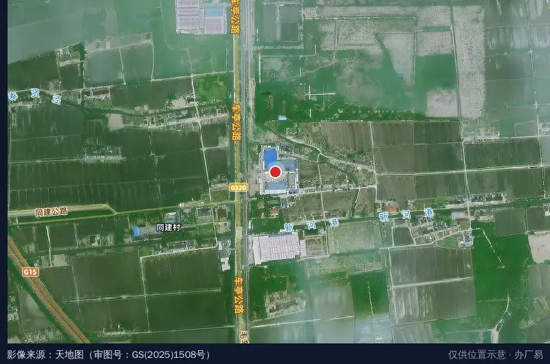 塘留上海工业园区卫星位置示意图