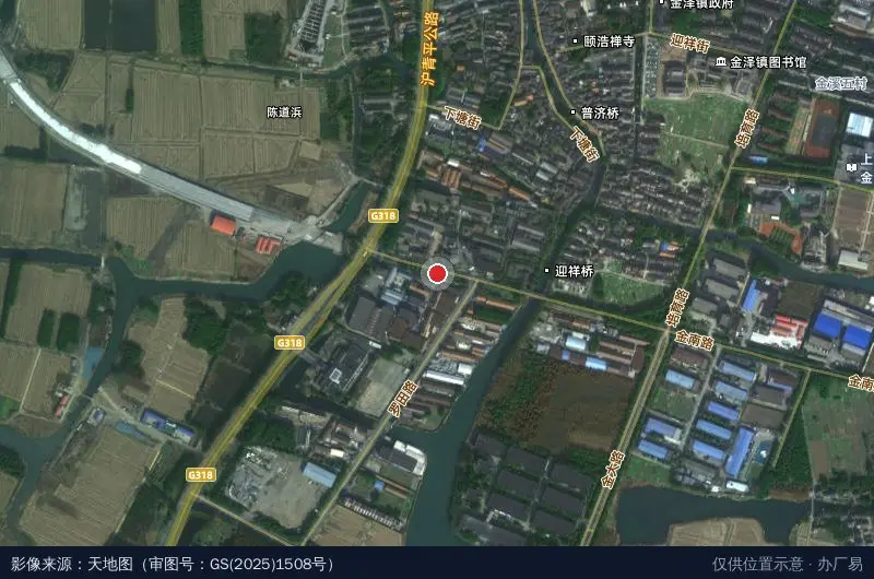 上海金南路七号工业园卫星位置示意图