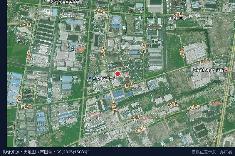 赵家角实业公司工业园区卫星位置示意图