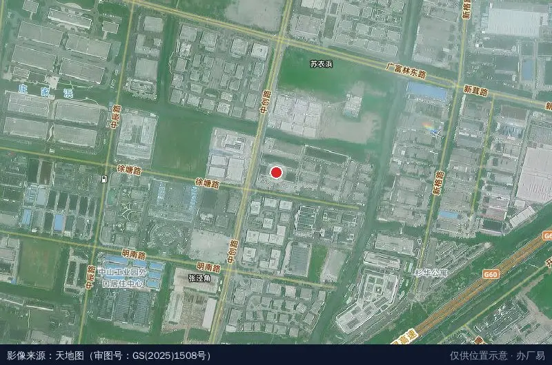 登乐高科技园卫星位置示意图