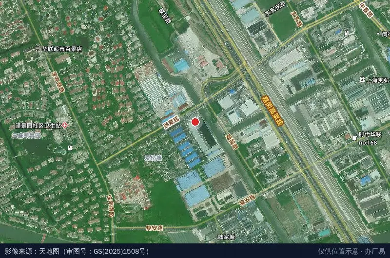 上海级创科技产业园卫星位置示意图