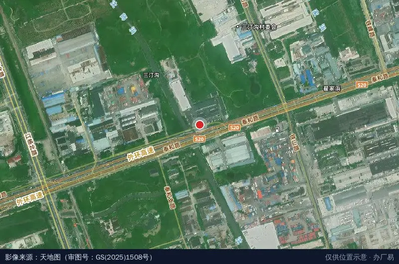 三鼎科技园卫星位置示意图