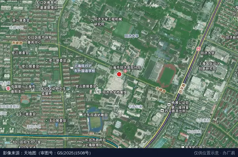 同济大学-科技园卫星位置示意图