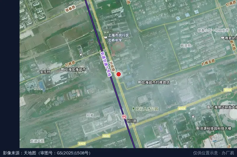 乐创美域科技园卫星位置示意图