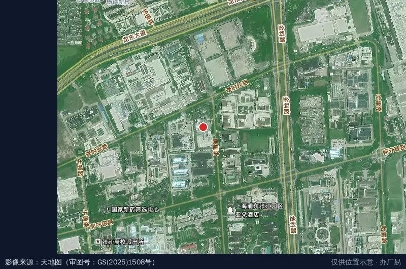 原能医药科技园卫星位置示意图