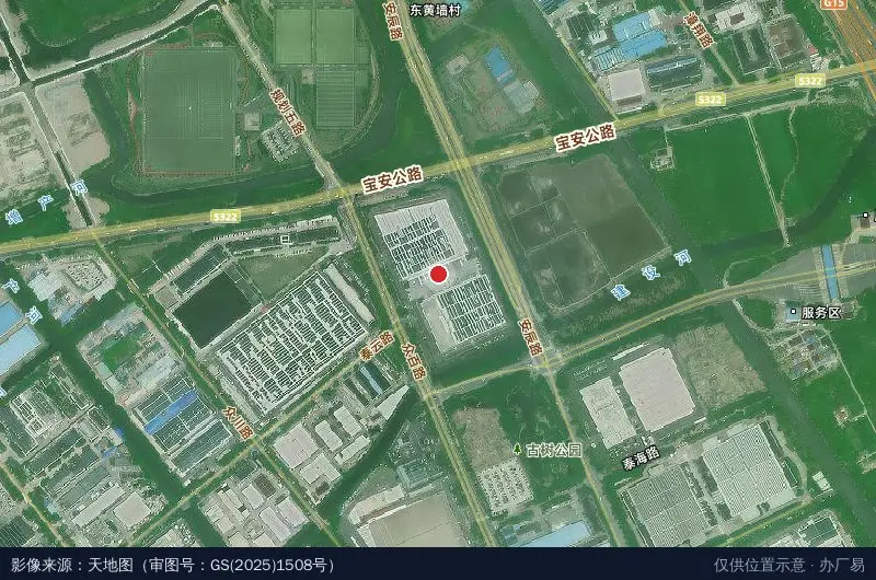 李宁电商运营中心一华东智慧物流中心卫星位置示意图