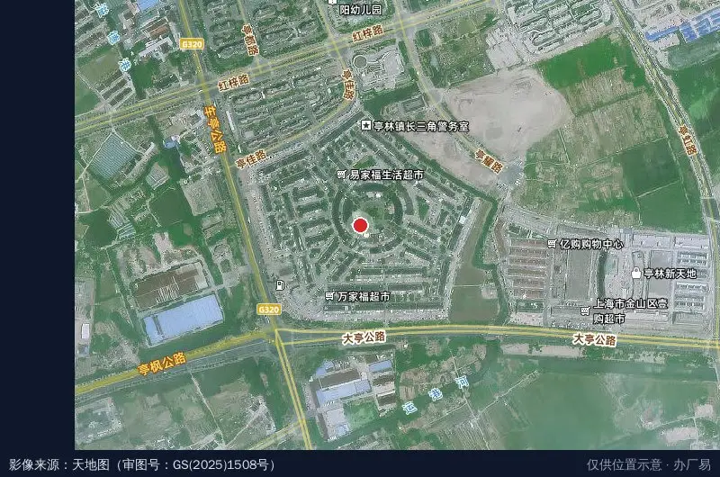 长三角物流中心(红杨)卫星位置示意图