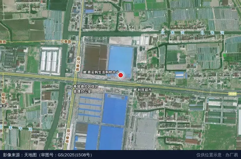 安能物流浦东分拨中心卫星位置示意图