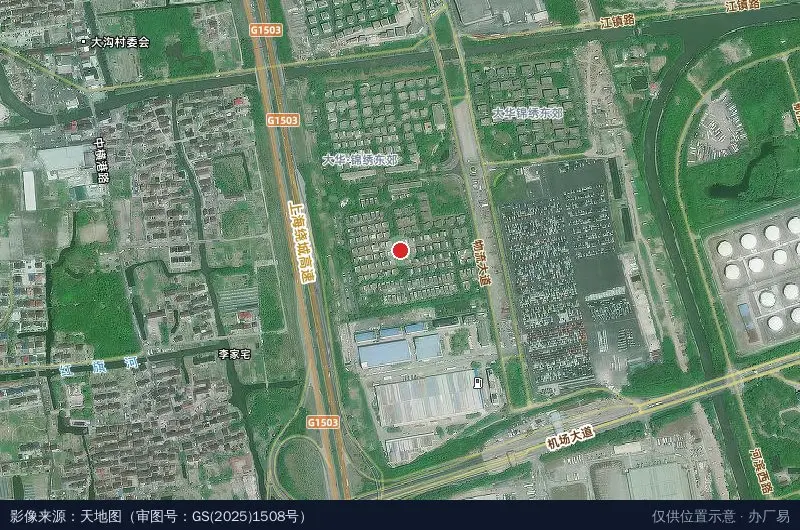 锦绣东郊产业园B区卫星位置示意图