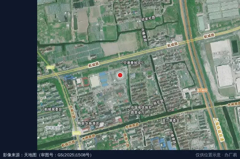 久久物流园区卫星位置示意图