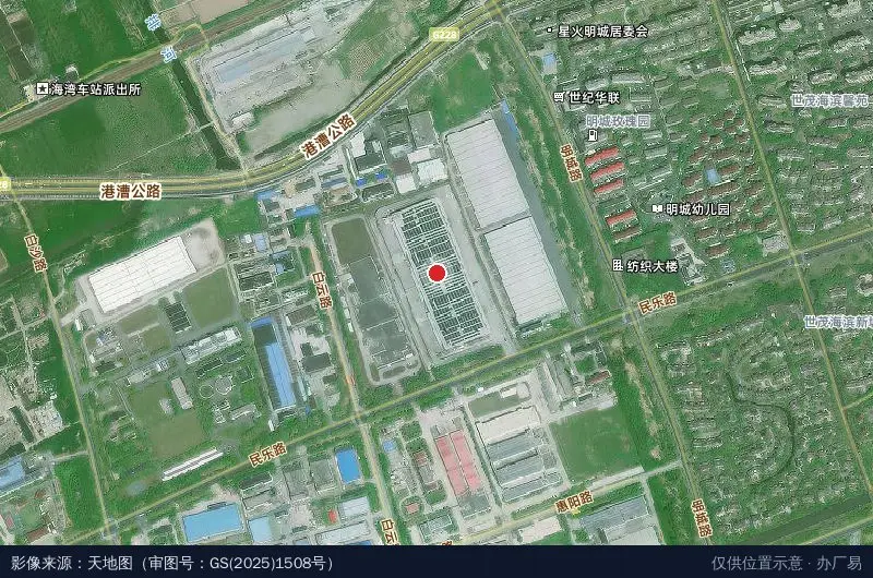 平安上海奉贤物流园卫星位置示意图