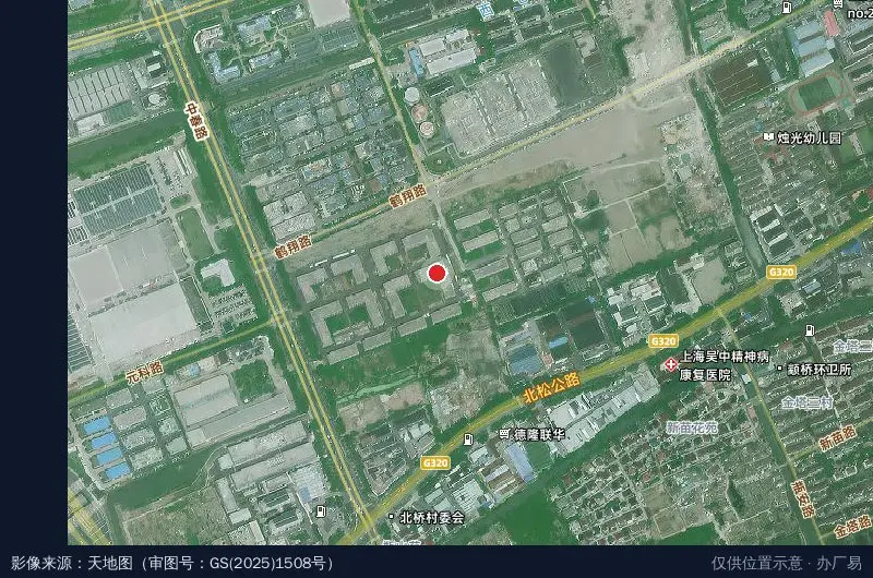 贝铠1088产业园卫星位置示意图
