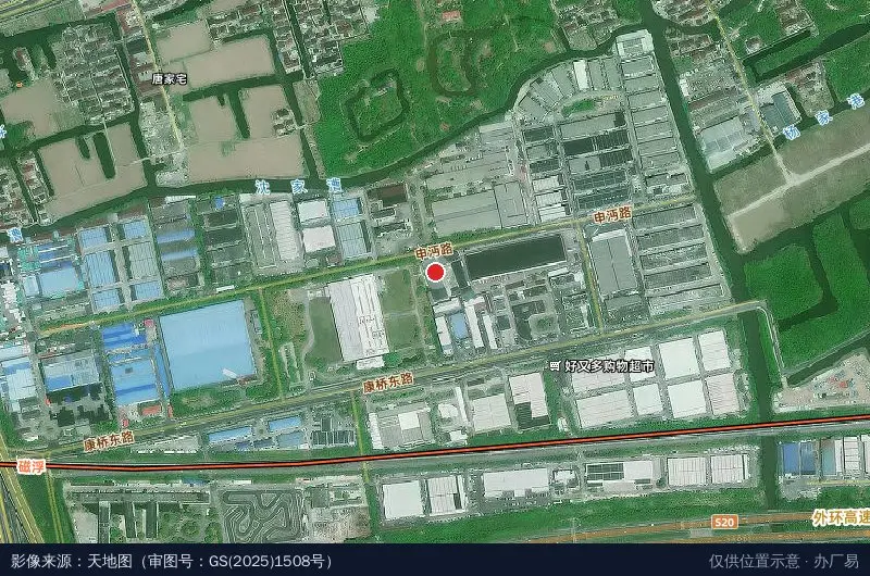 弘扬康桥产业园卫星位置示意图