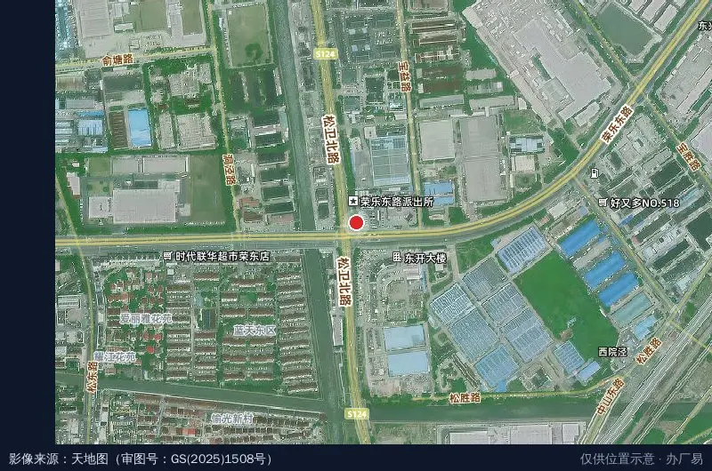 松江经济技术开发区中部园区卫星位置示意图