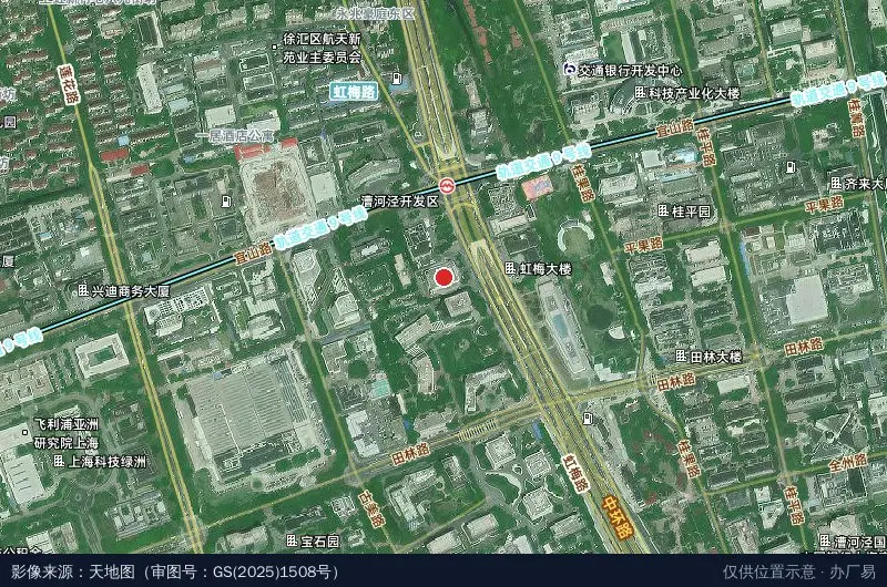 光明米业经济园区卫星位置示意图