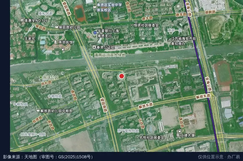 南桥经济园区卫星位置示意图